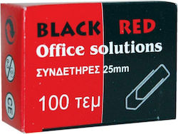 Black Red No.4 Συνδετήρες 33mm Μεταλλικοί Ασημί 100τμχ