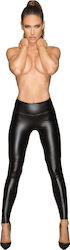 Noir Handmade Wetlook Leggings Black