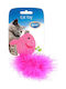 Duvo Plus Cat Toy Mouse Fuchsia Woolen Mouse with Feather
