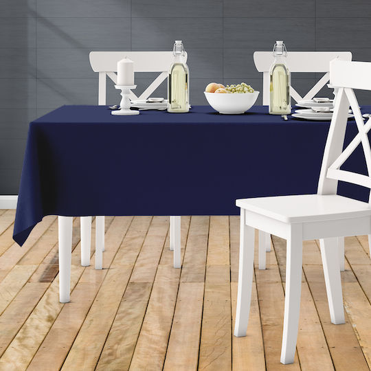 Lino Home Tablecloth Renas 355 Blue 140x180cm