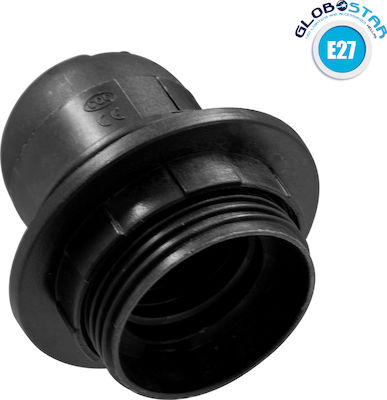 GloboStar Socket E27 Black με Ροδέλα 78959