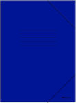 Salko Paper File Folder with Rubber Band for A4 Sheets Blue Γυαλιστερός