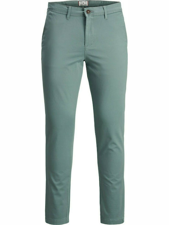 Jack & Jones Trousers Chino Elastic in Slim Fit Green