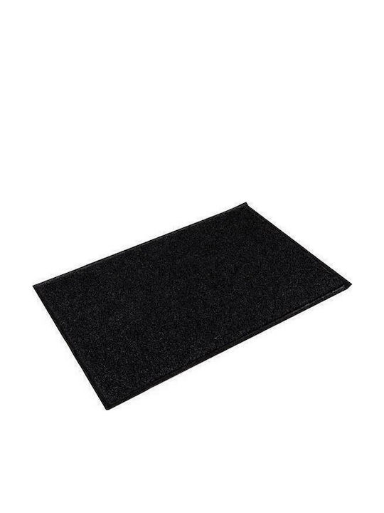 Newplan Fußmatte Teppich mit rutschfester Unterlage Spaghetti Black 60x90cm Dicke 12mm 2-35-PVC6090BLACK