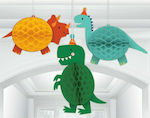 Amscan Hängendes Ornament für Party Dinosaurier 3Stück