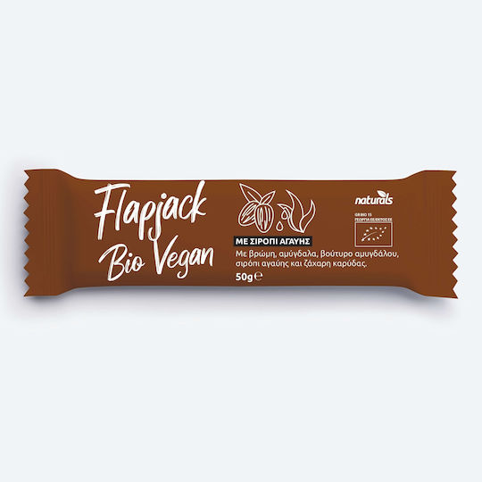 Naturals Βιολογική Μπάρα Βρώμης / Ενέργειας / Flapjack με Αμύγδαλα & Σιρόπι Αγαύης Χωρίς Προσθήκη Ζάχαρης 50gr
