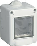 Vimar External Mount Electrical Box IP55 External Waterproof Junction Box IP55 2 Positions Gray in Gray Color 14902