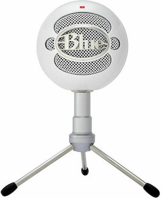 Blue Microphones Πυκνωτικό Μικρόφωνο USB Snowball ICE Επιτραπέζιο Φωνής σε Λευκό Χρώμα