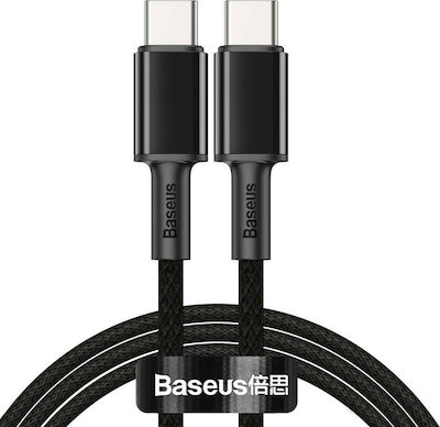 Baseus Cafule Braided USB 2.0 Cable USB-C male - USB-C male 100W Black 2m (CATGD-A01)