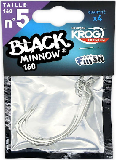 Fiiish Black Minnow Αγκίστρι Ψαρέματος Σετ 4τμχ No5