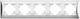 Lineme Switch Frame 5 Positions Horizontal Installation in Silver Color 50-00125-5
