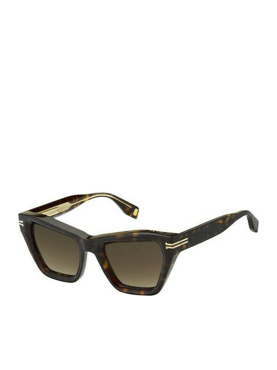 Marc Jacobs Women's Sunglasses with Brown Tartaruga Plastic Frame and Brown Gradient Lens MJ1001/S KRZHA