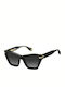 Marc Jacobs Women's Sunglasses with Black Tartaruga Plastic Frame and Black Gradient Lens MJ1001 S/8079O