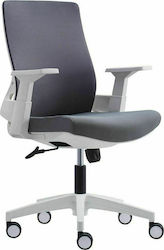 BF8950 Reclining Office Chair with Fixed Arms White / Grey Woodwell