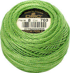 DMC Ață Broderie Cotton Perle No8 Bumbac VERDE 87m