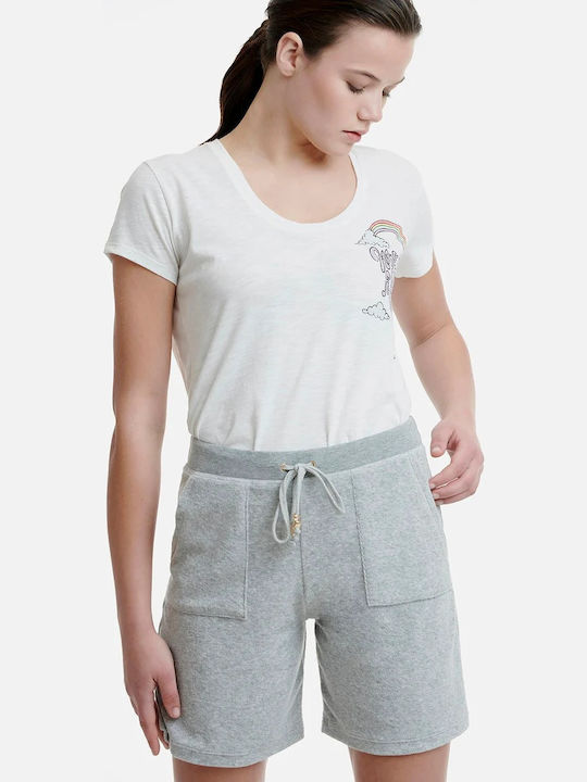 SugarFree Damen Sportliche Bermuda Terry Gray