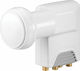 Goobay LNB Quad (4 Ausgängen) mit Geräuscharmer Verstärker 0.1dB