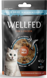 Pet Interest Wellfed Freeze Dried Snack Treats with Salmon with Salmon & Chicken for Adult Cats 24gr 2153