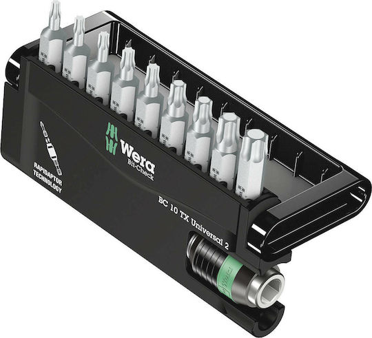 Wera Σετ 10 Μύτες Κατσαβιδιού Allen / Torx Bit Check 10 Tx Universal 2
