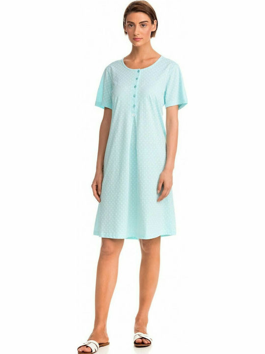 Vamp Summer Cotton Women's Nightdress Ciel