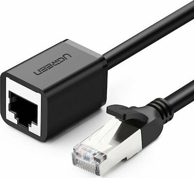 Ugreen NW112 F/FTP Cat.6 Καλώδιο Δικτύου Ethernet 1m Μαύρο