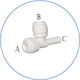 Aqua Filter In Line Заключващ механизъм Адаптер за водни филтри AQ-A4SRT4-W Tee Plug