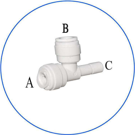Aqua Filter In Line Заключващ механизъм Адаптер за водни филтри AQ-A4SRT4-W Tee Plug