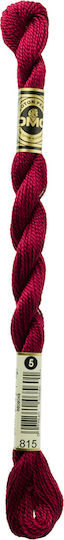 DMC Thread Embroidery Mouline Cotton Perle 115 No5 Cotton Bordeaux 25m