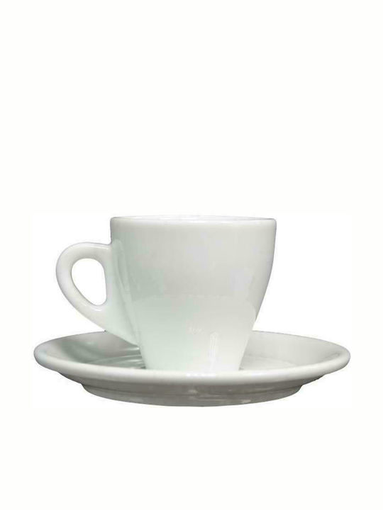 Lukanda Design Set Căni Cappuccino din Porțelan Albe 170ml 6buc