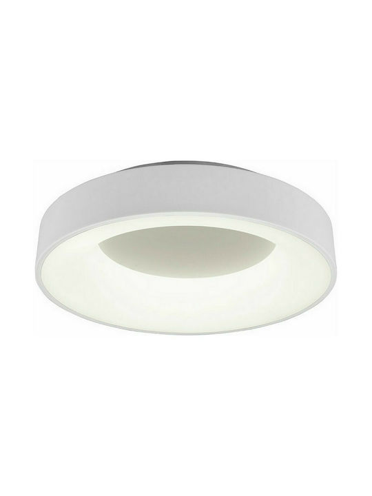 Trio Lighting Girona Modern Metallic Ceiling Mount Light with Integrated LED in White color 45pcs