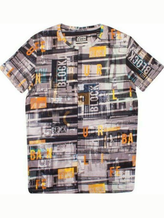 John Frank Men's Short Sleeve T-shirt Multicolour JFTD35