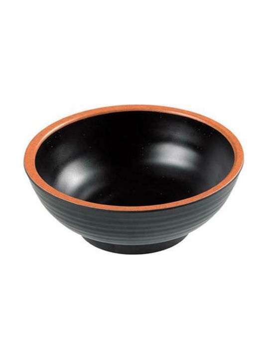 Leone Servierschüssel Rund aus Melamin Black mit Durchmesser 14cm 6Stück