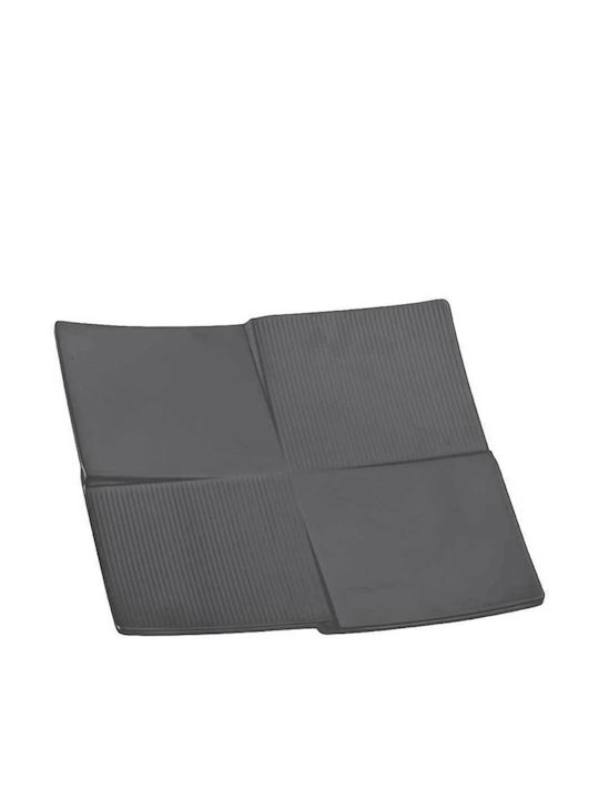 Servewell Сервизна Плато Квадратна Пластмаса Черен 23x23бр 6бр