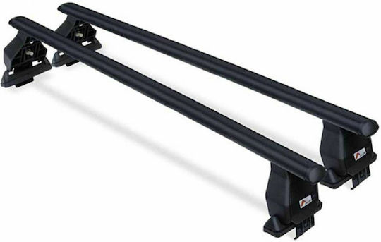 Menabo Car Roof Bars Steel 112cm for Audi A1 5D Set with Roof Rack Legs