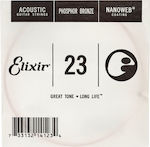 Elixir Single Phosphor Bronze String for Acoustic Guitar Nanoweb Acoustic .023" 73323