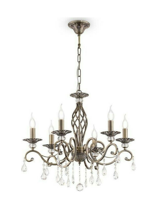 Maytoni Candelabru 6xE14 cu Lumânări Argint RC247-PL-06-R