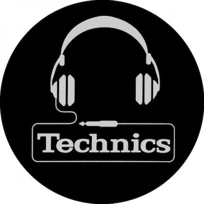 Technics Slipmat από Τσόχα Technics Slipmats Headphone Set of 2 με Σχέδιο