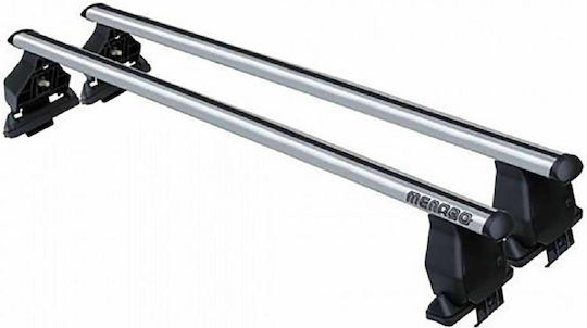 Menabo Aluminum Car Roof Bars 130cm for Mazda 3 5D for Cars with Factory Bars Set with Roof Rack Legs Silver