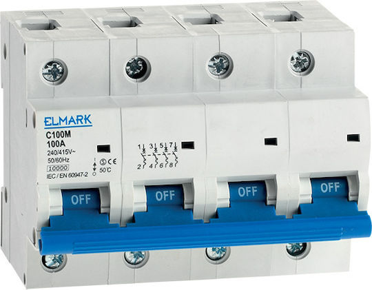 Elmark Автоматичен Прекъсвач 80Спецификация Четириполюсен AC 41480