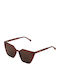 Zeus & Dione Alkistis Women's Sunglasses with Brown Plastic Frame and Brown Lens