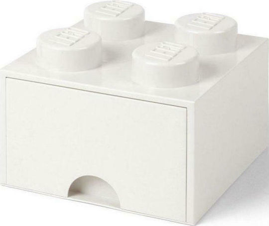 LEGO Kinder Aufbewahrungsbox aus Kunststoff Storage Desk Drawer Weiß 15x11.3x11.3cm 1Stück