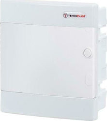 Tehnoplast Walled Waterproof 8-Elements Fuse Box with 1 Row W211xH232xD68mm 282U8CW