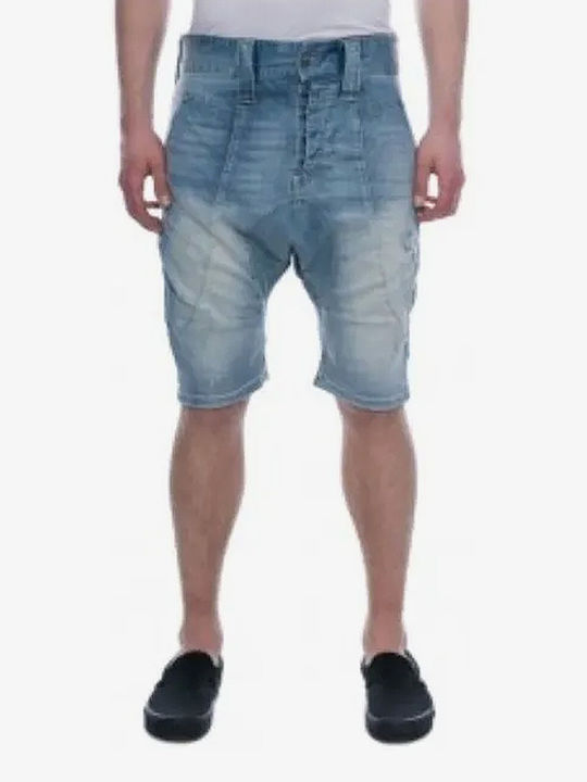 Humor Men's Denim Monochrome Shorts Light Blue