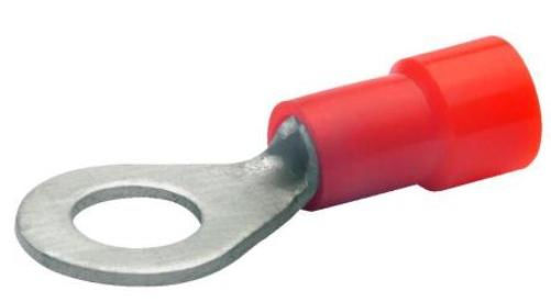 Adeleq Ακροδέκτης Οπής με Μόνωση Φ4mm Κόκκινο (12-502154)