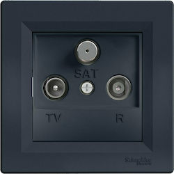 Schneider Electric Asfora TV, Satellite, and Radio Antenna Socket Aerial in Black color EPH3500271