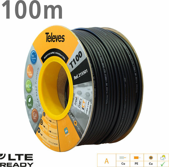 Edision T-100 Cablu Coaxial Neîncheiat 100m (12-25-0014)