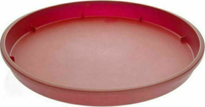 Viomes Linea 890 Στρογγυλό Πιάτο Γλάστρας σε Κόκκινο Χρώμα 16x16cm
