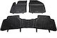 Rezaw Plast Set of Front and Rear Mats 3pcs Tray Type for Toyota Prius 2015-2023 Black
