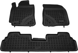 Rezaw Plast Set of Front and Rear Mats Tray Type 3pcs from Rubber for Toyota Corolla Verso Black