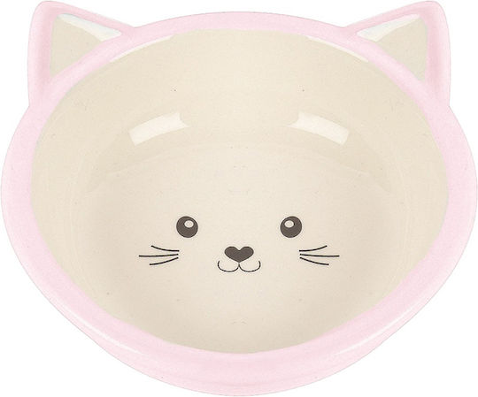 Happypet Kitten Keramik Schalen Futter & Wasser für Hund & Katze 200ml 13cm in Rosa Farbe